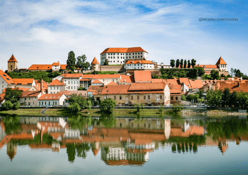 Na slici je prikazan dio starog grada Ptuja.