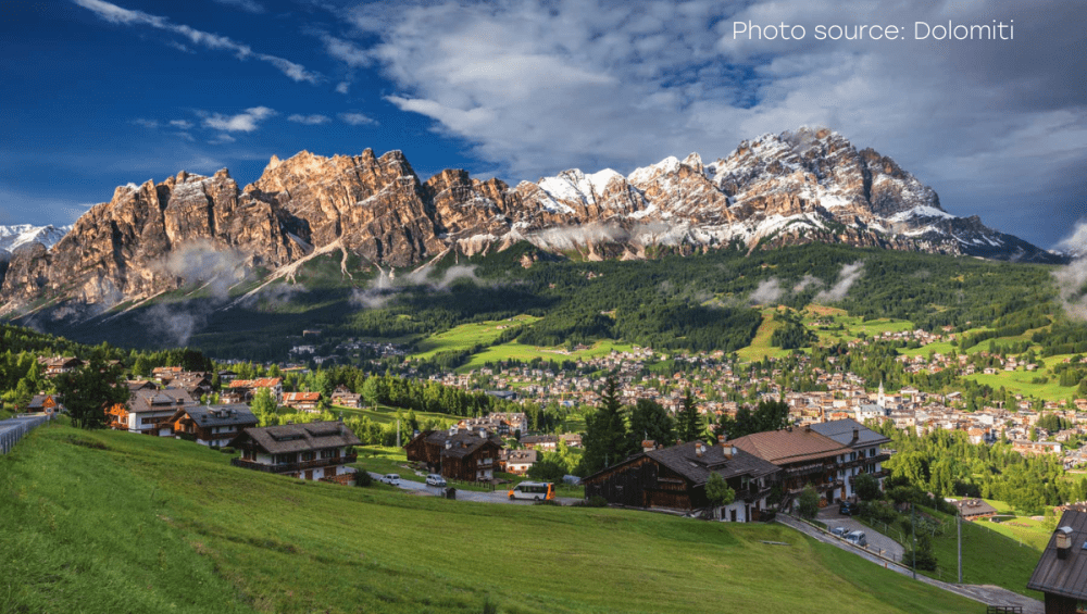 Na slici je prikazana Cortina d’Ampezzo.